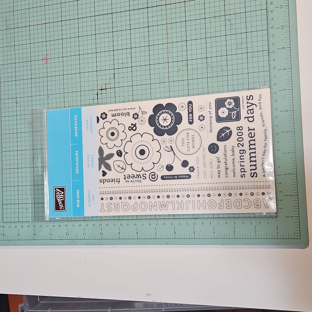 A Perfect Day Rub On Transfers Stampin Up
